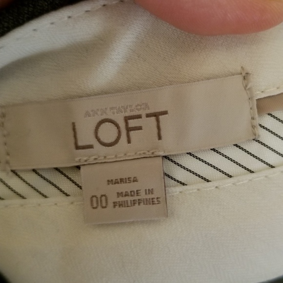 LOFT brown trouser dress pant, size 00 - Picture 5 of 5